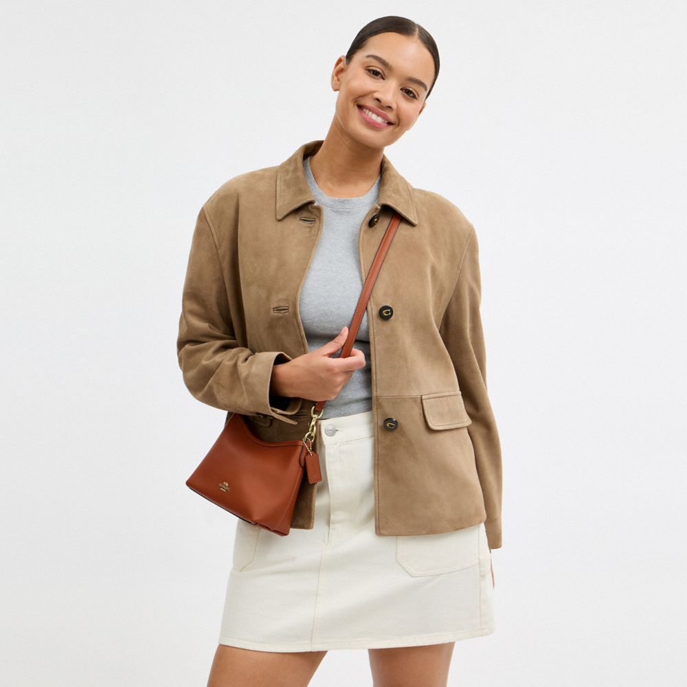 Coach Laurel Small Shoulder Bag Gold Tan