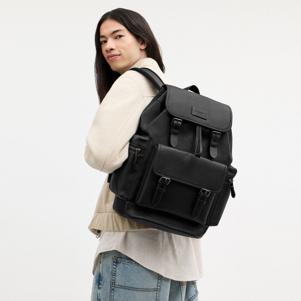 Coach Sprint Backpack Black Copper Finish Black Black
