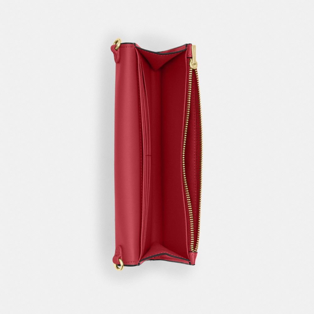 Coach Klare Wallet With Chain Gold True Red