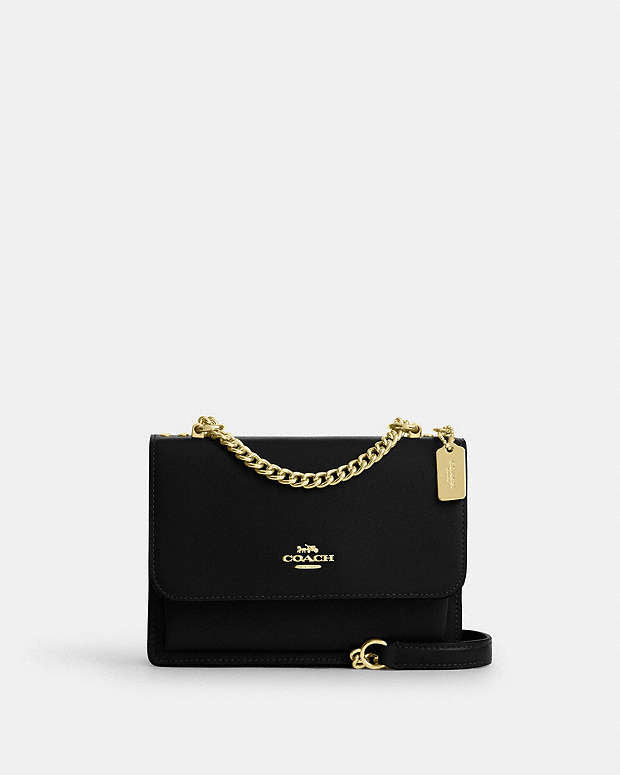 Mini Klare Crossbody Bag Calf Leather-Gold-Black Calf Leather-Gold-Black