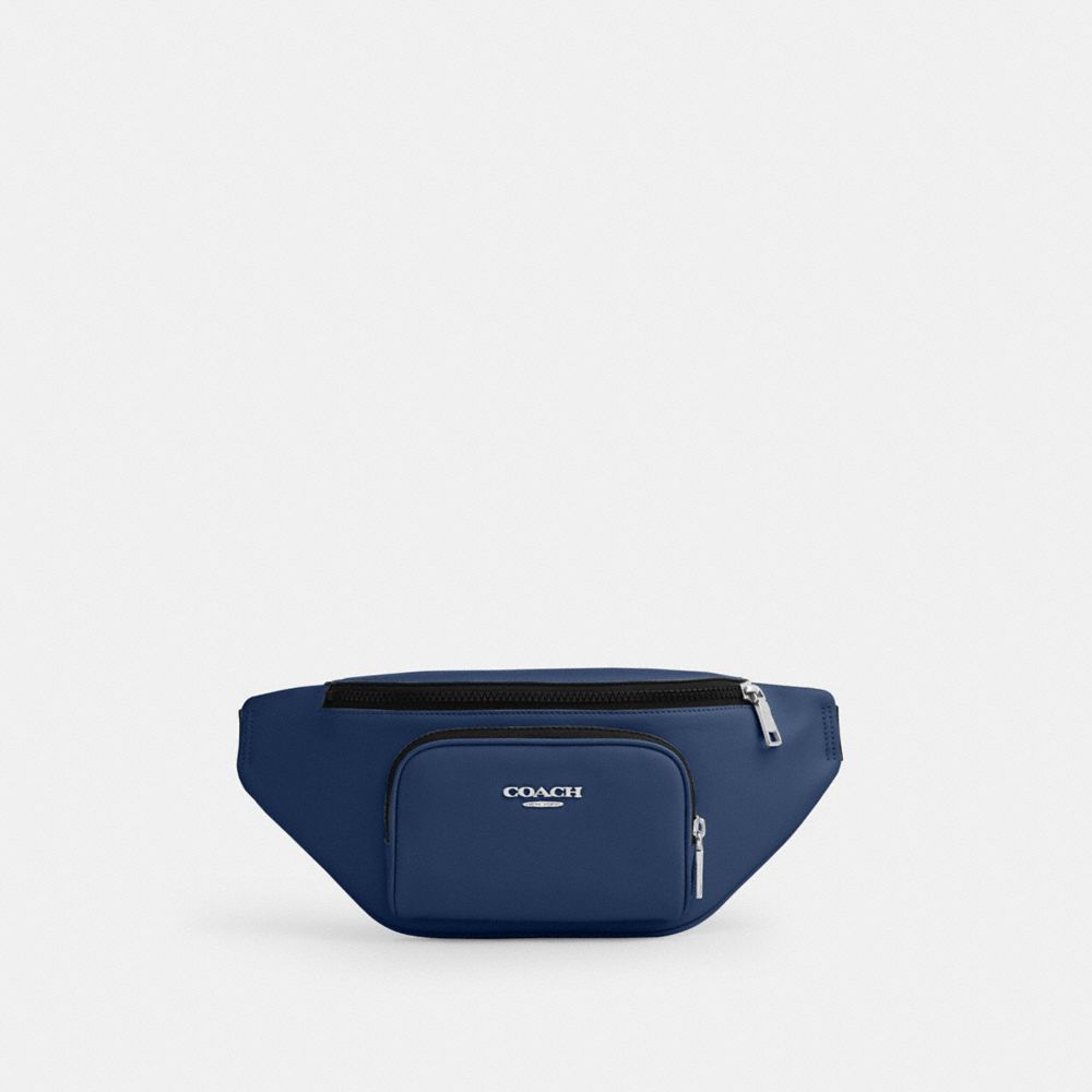 Coach Racer Small Belt Bag Silver/Deep Blue
