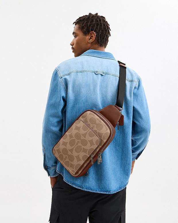 Ethan Pack In Signature Canvas Signature Canvas-Qb-Tan-Vintage Brown Signature Canvas-Qb-Tan-Vintage Brown