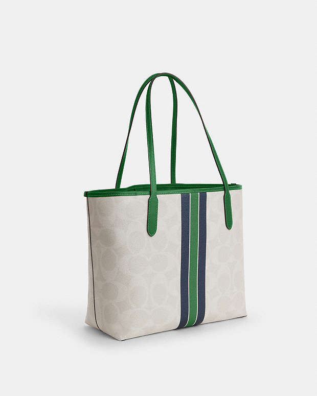 City Tote Bag In Signature Canvas With Coach Graphic Im-Chalk-Kelly Multi Im-Chalk-Kelly Multi