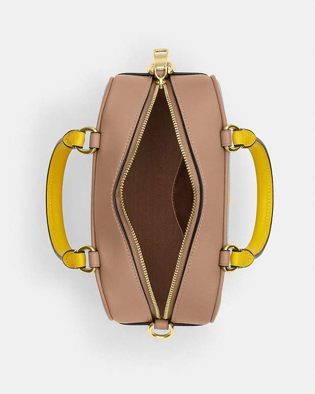 Satchel Crossbody Bag With Plaid Print Im-Bright Maize Multi Im-Bright Maize Multi