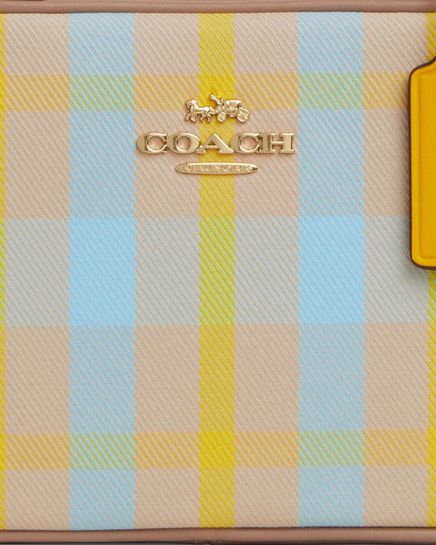 Satchel Crossbody Bag With Plaid Print Im-Bright Maize Multi Im-Bright Maize Multi