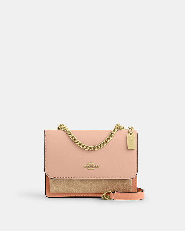 Mini Klare Crossbody Bag In Colorblock Signature Canvas Signature Canvas-Im-Cream-Sand Signature Canvas-Im-Cream-Sand