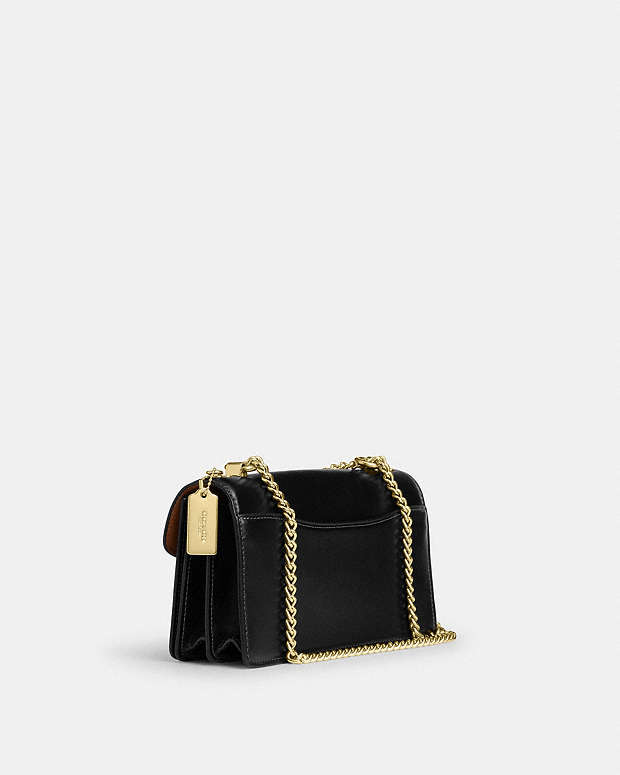 Klare Envelope Crossbody Bag Calf Leather-Gold-Black Calf Leather-Gold-Black