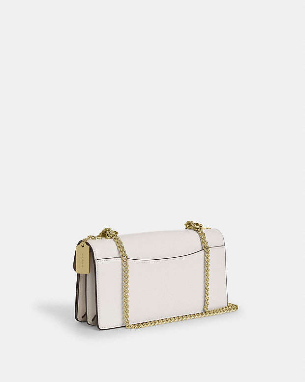 Klare Envelope Crossbody Bag Calf Leather-Gold-Chalk Calf Leather-Gold-Chalk