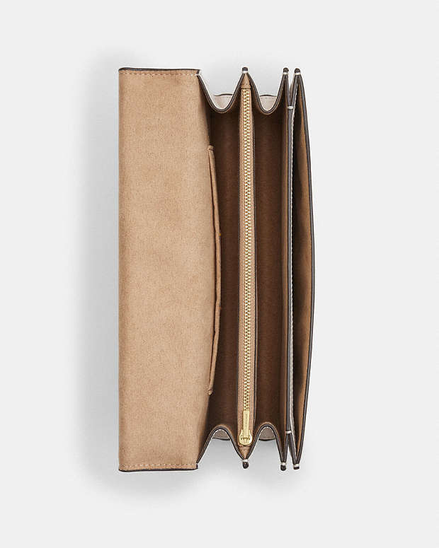 Klare Envelope Crossbody Bag Calf Leather-Gold-Chalk Calf Leather-Gold-Chalk