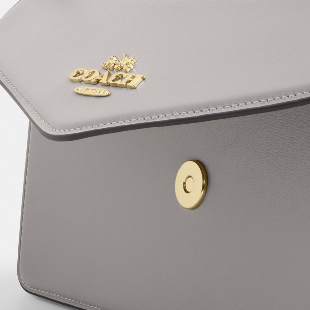 Coach Klare Envelope Crossbody Bag Gold Dove Grey