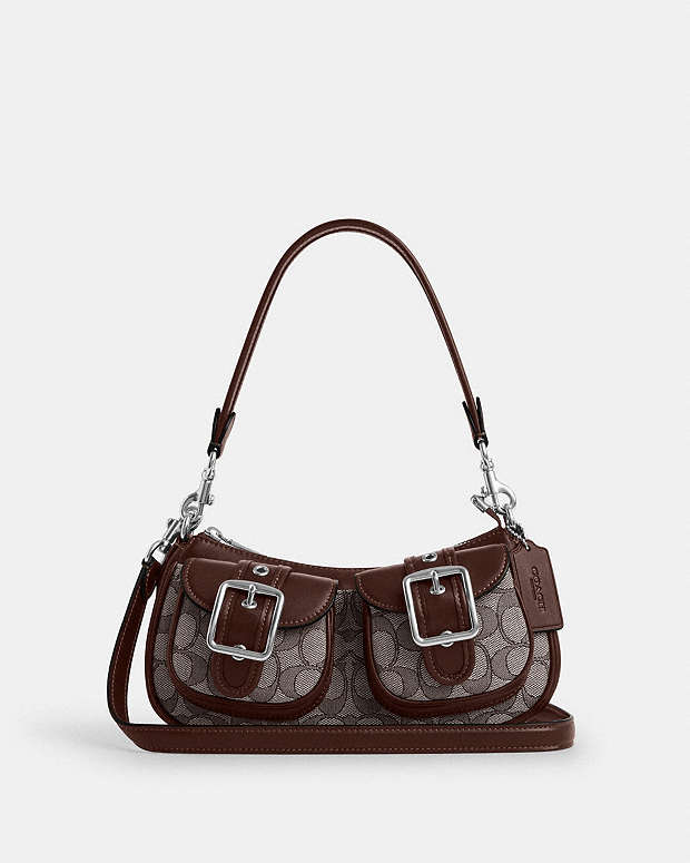 Ashton Bag In Signature Jacquard Signature Jacquard-Silver-Oak-Maple Signature Jacquard-Silver-Oak-Maple