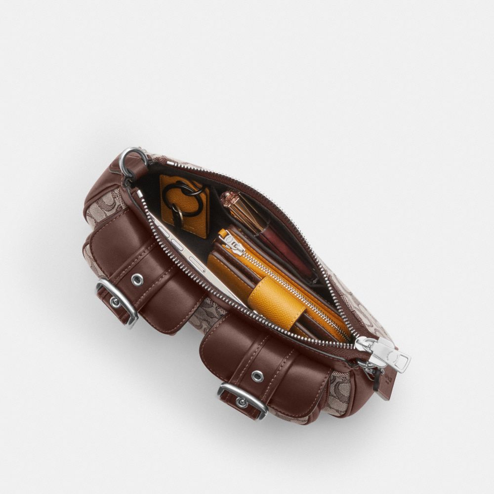 Coach Ashton Bag In Signature Jacquard Silver Oak Maple
