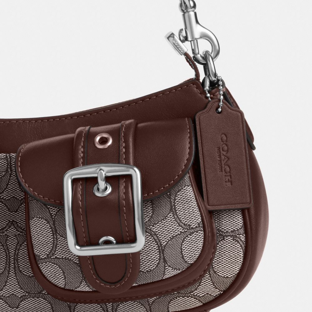 Coach Ashton Bag In Signature Jacquard Silver Oak Maple