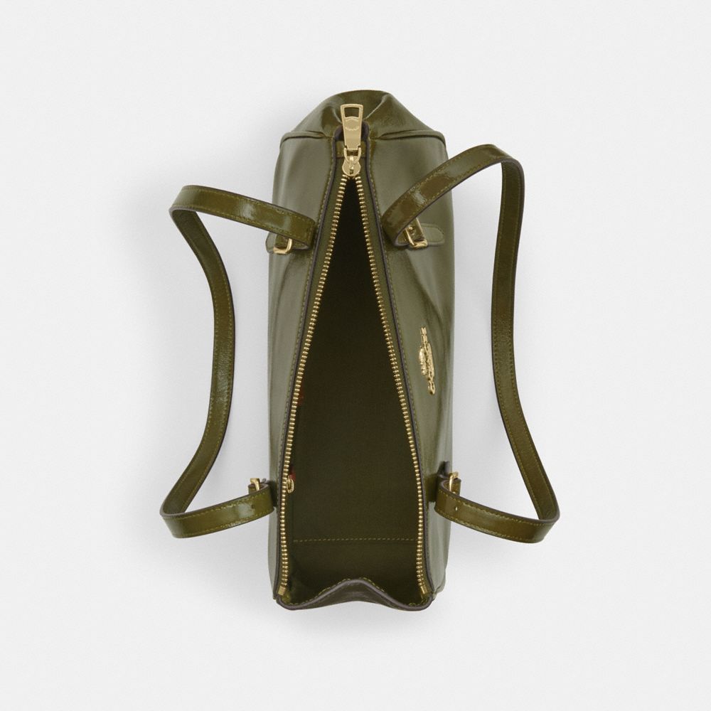 Coach Asher Shoulder Bag Gold Olive
