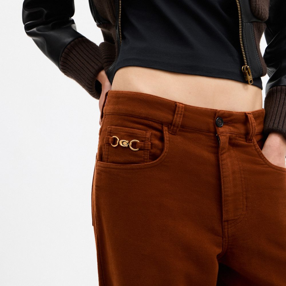 Coach Moleskin Pants Medium Brown
