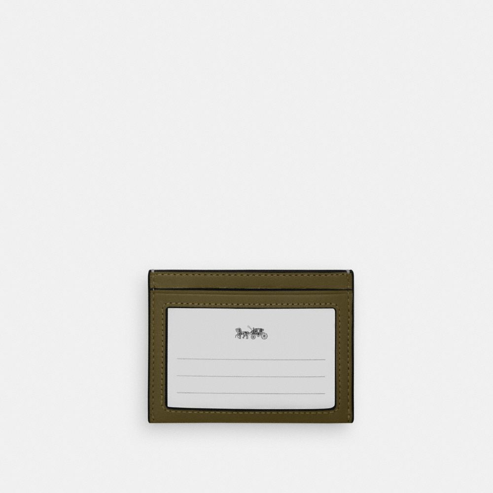 Coach Slim Id Card Case Gold Olive