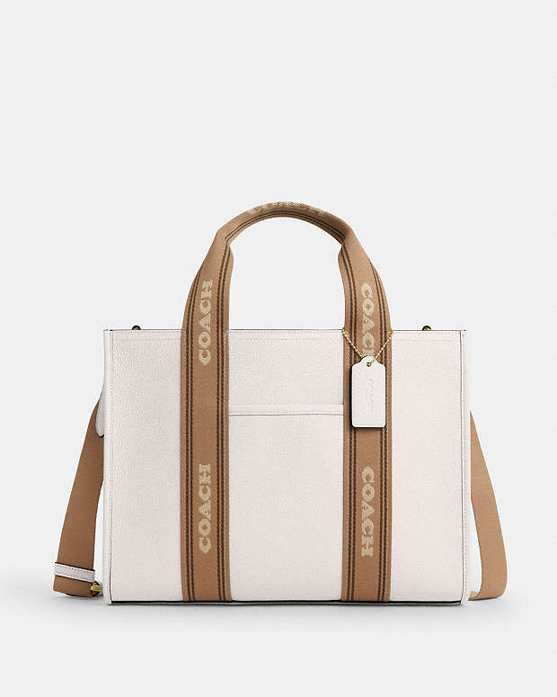 Coach Smith Tote Bag Pebbled Leather-Gold-Chalk Multi Pebbled  Leather-Gold-Chalk Multi