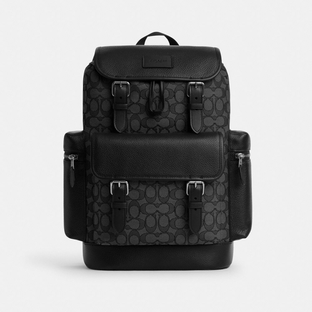 Coach Sprint Backpack In Signature Jacquard Silver