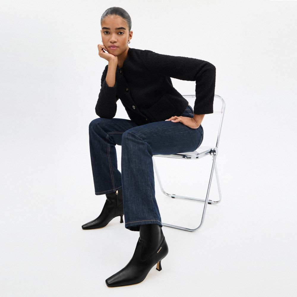 Women's Coach Kitten Heel Bootie Black