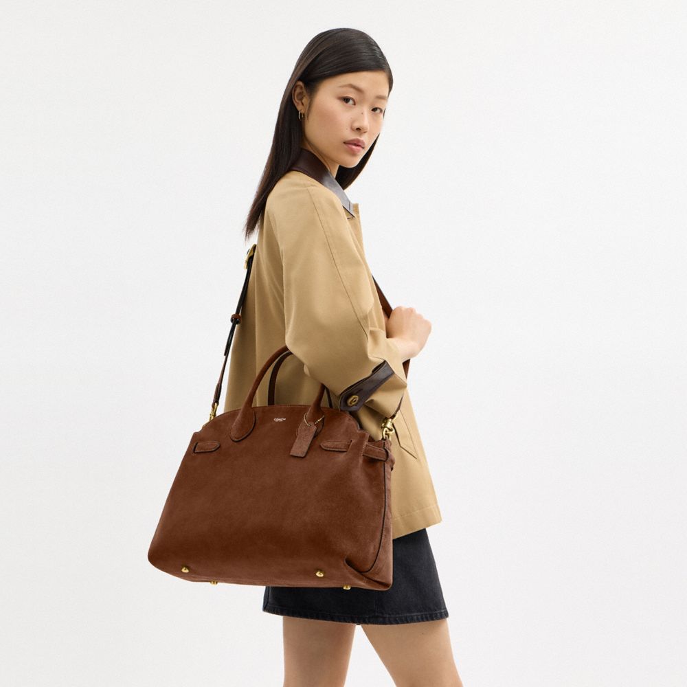 Coach Soft Empire Carryall Bag 40 Brass Warm Brown