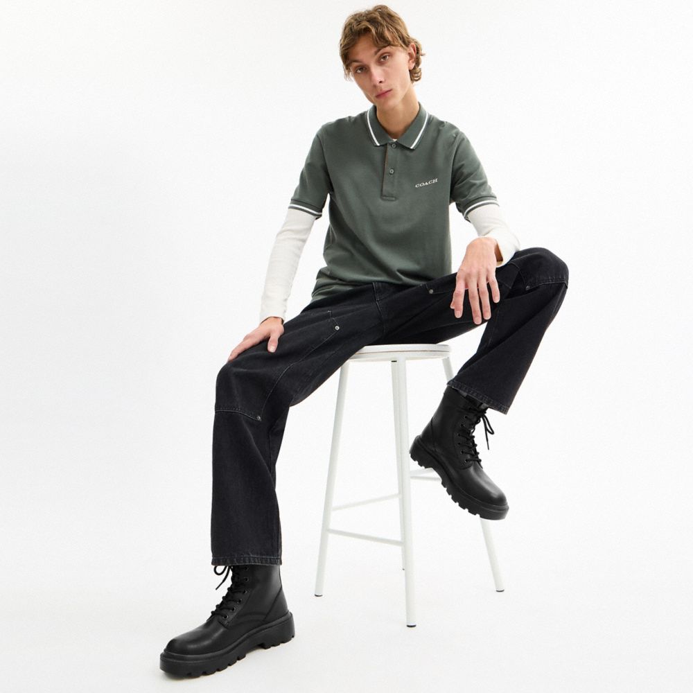 Coach Combat Boot Black