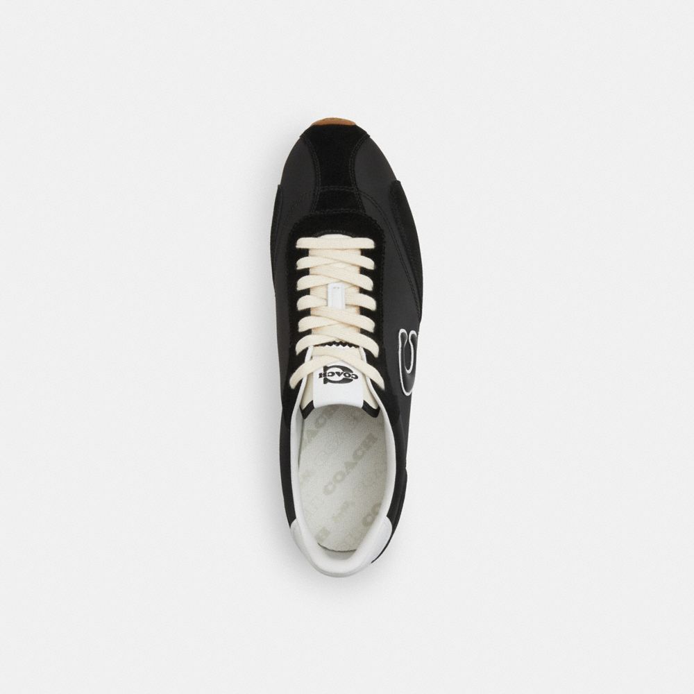 Coach Flat Sneaker Black Optic White