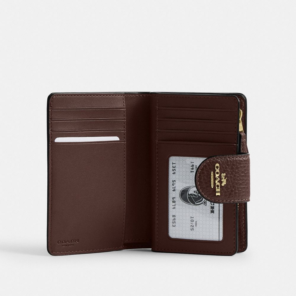 Coach Medium Corner Zip Wallet Gold/Maple