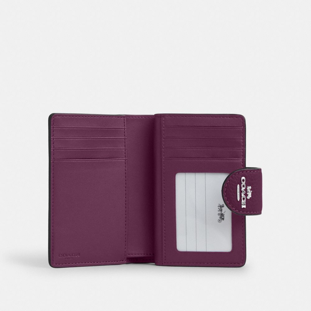 Coach Medium Corner Zip Wallet Silver