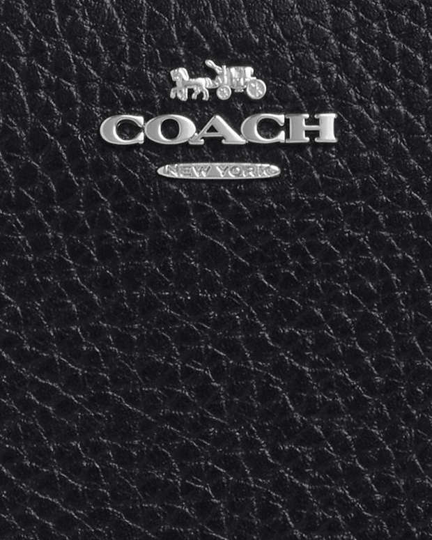 Snap Wallet Pebbled Leather-Silver-Black Pebbled Leather-Silver-Black