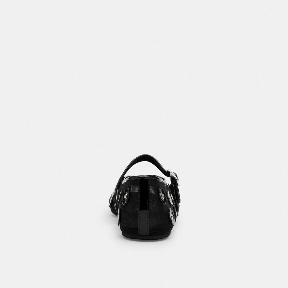Women's Coach Mary Jane With Tea Rose Black