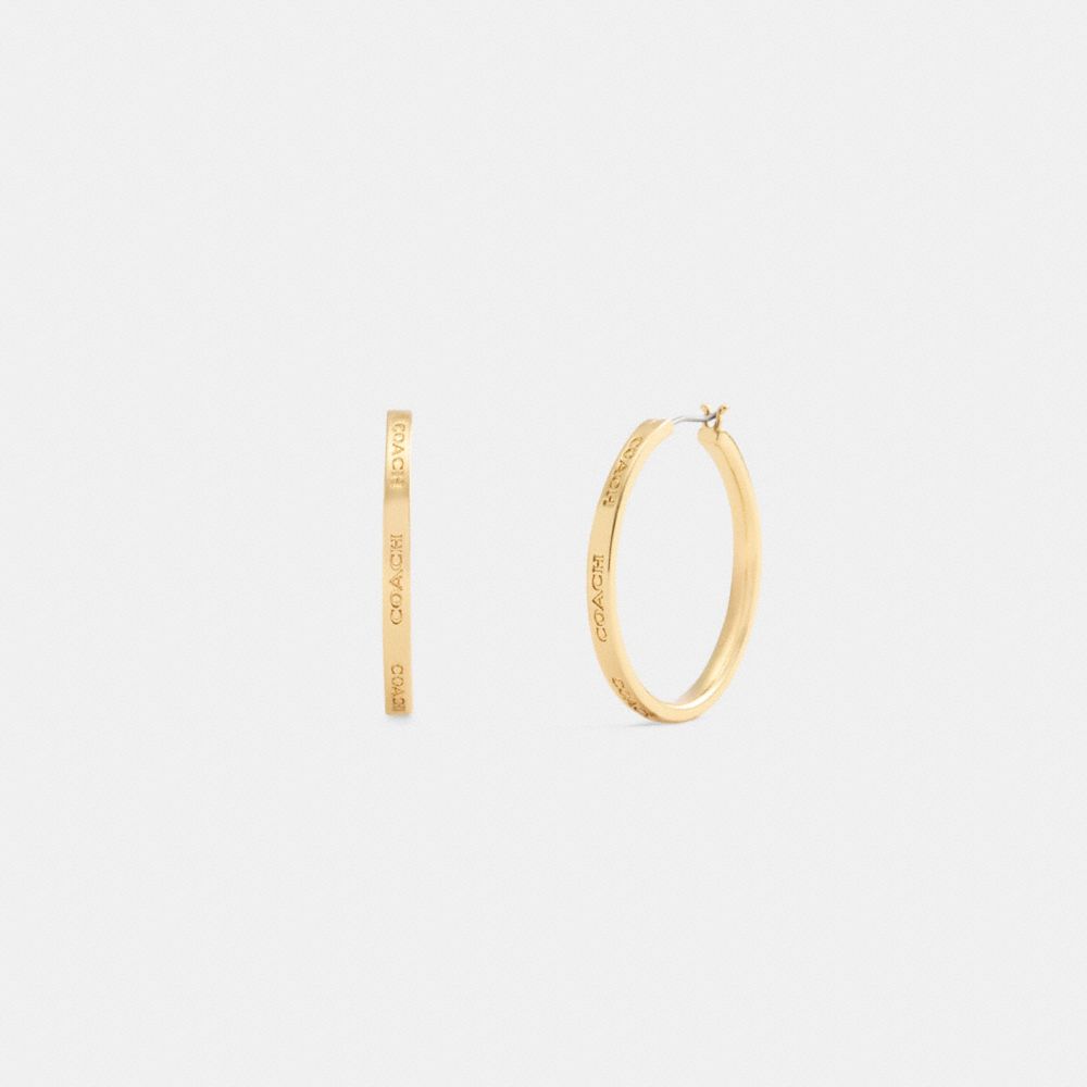 Coach Coach Medium Hoop Earrings Gold