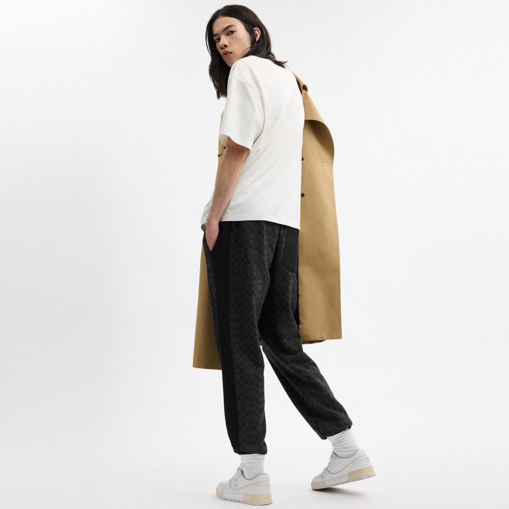 Coach Signature Sweatpants Charcoal Signature