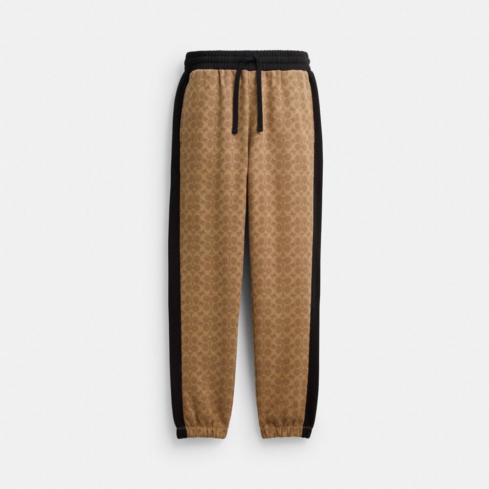 Coach Signature Sweatpants Tan Signature