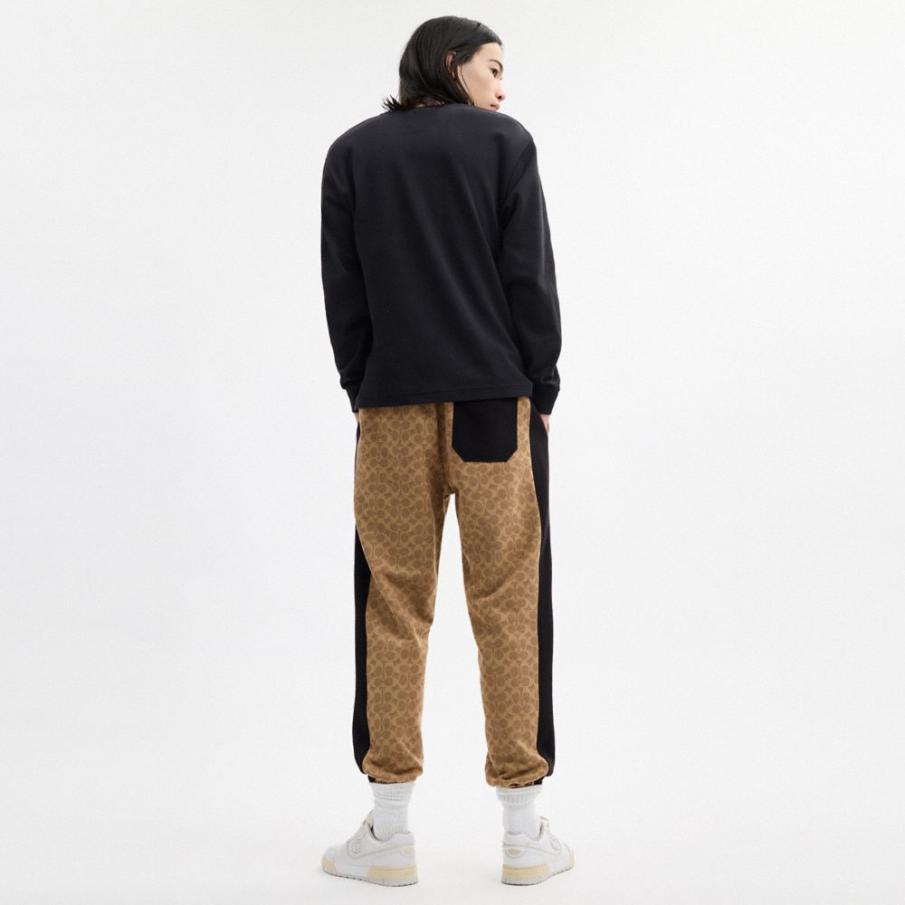 Coach Signature Sweatpants Tan Signature
