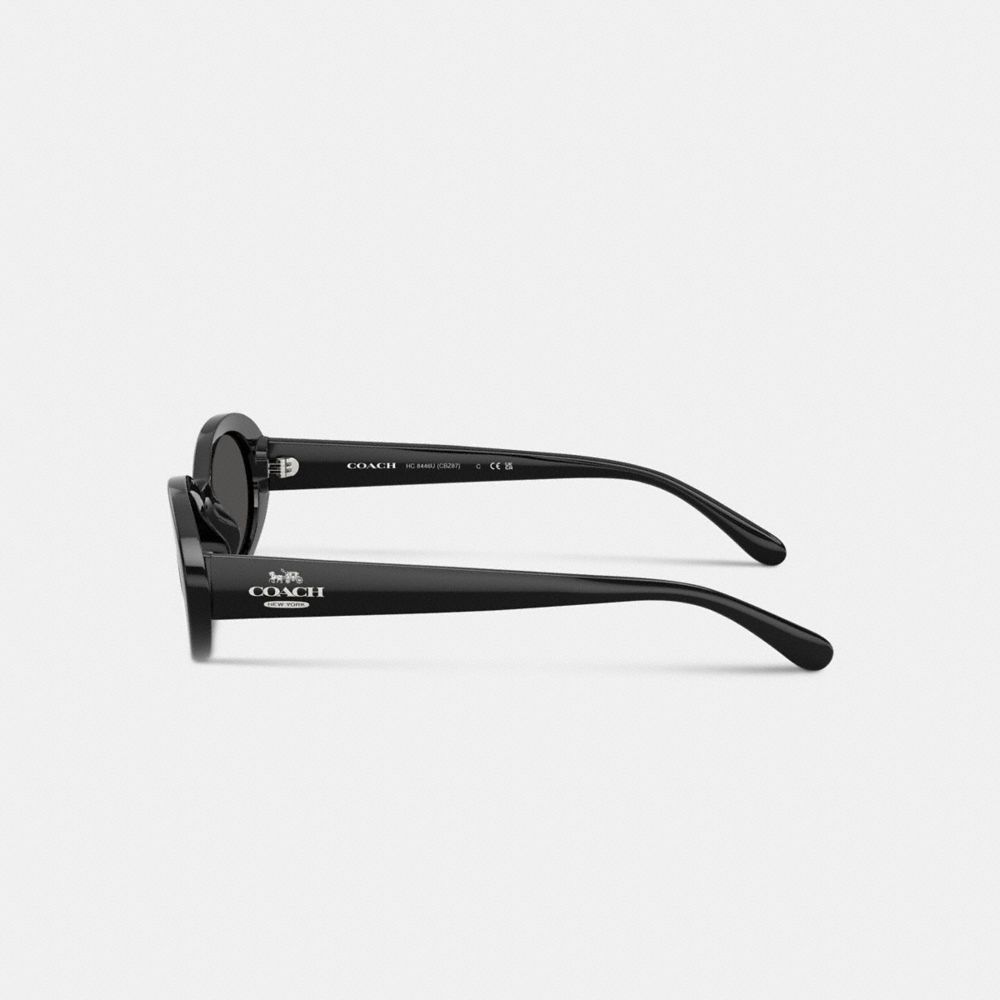 Coach Narrow Oval Sunglasses Black