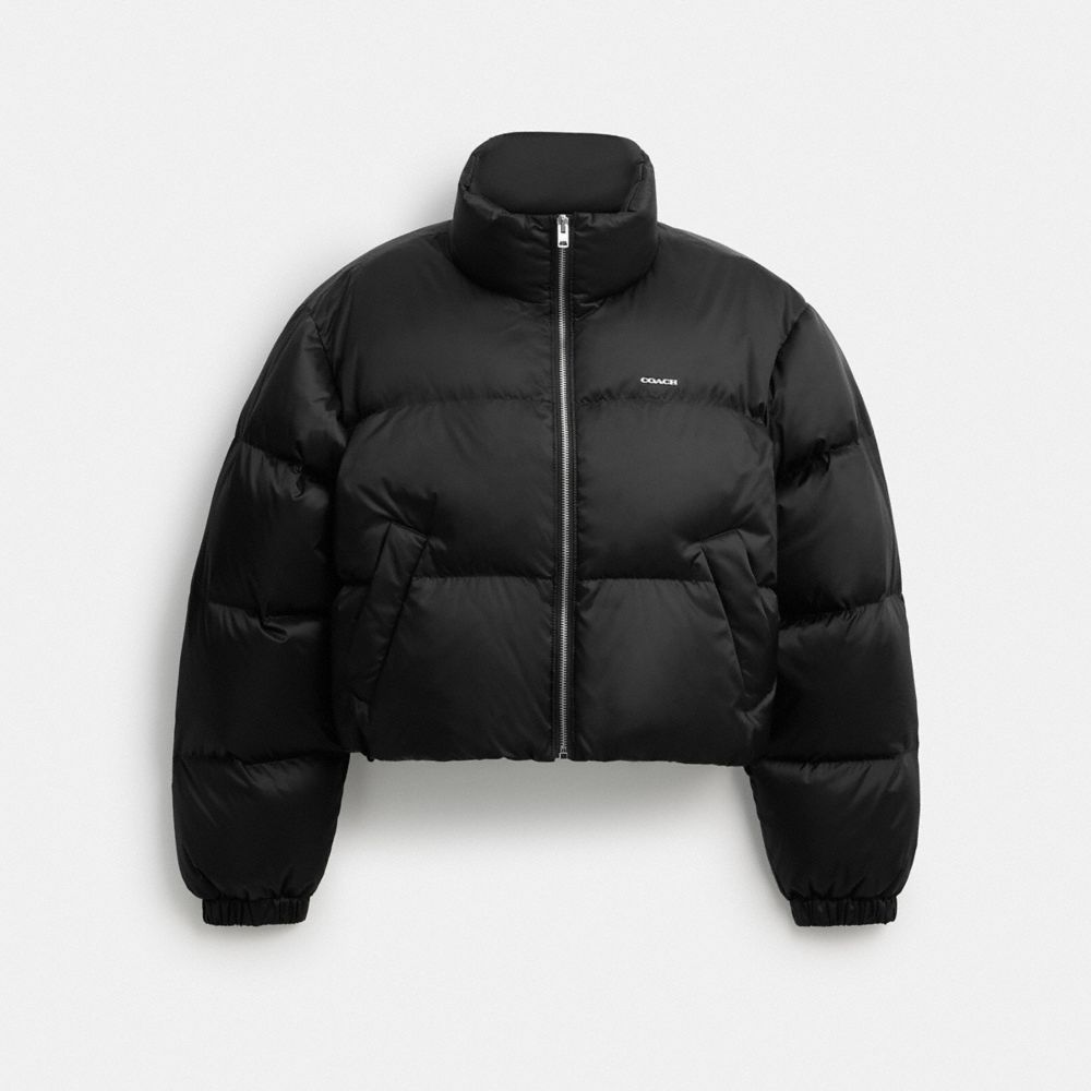 Coach Short Cropped Puffer Jacket Black