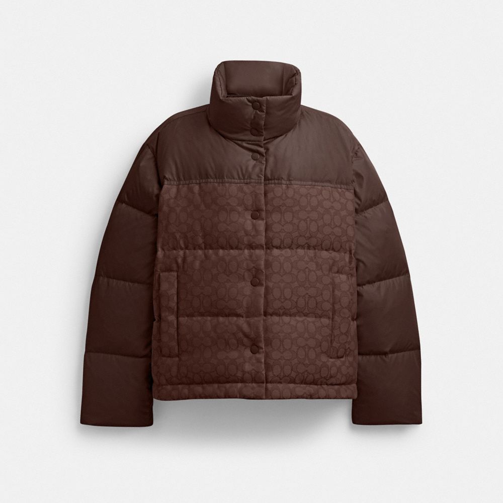 Coach Signature Down Jacket Maple