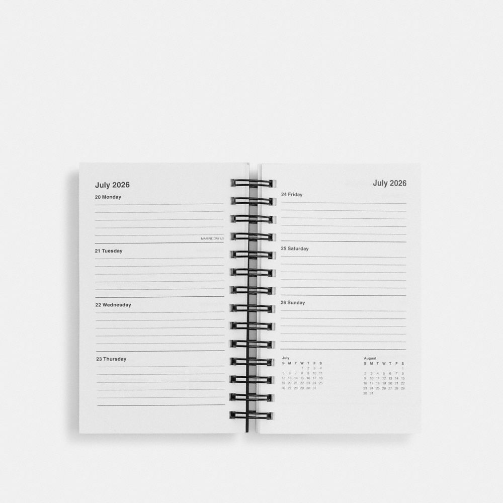 Coach 2025 2026 3 X5 Spiral Diary Book Multi