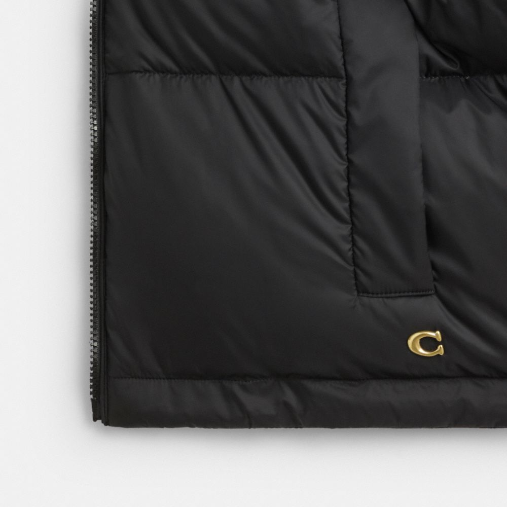 Coach Leopard Print Reversible Puffer Jacket In Recycled Polyamide Leopard