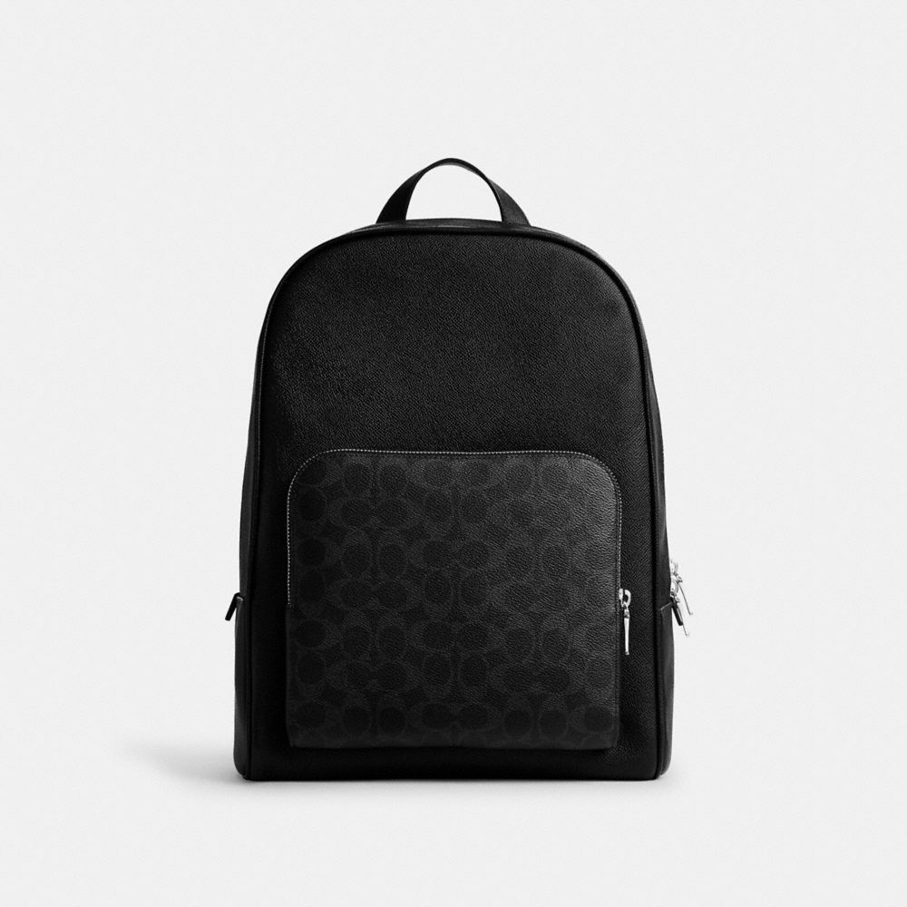 Coach Wade Backpack In Signature Canvas Black Signature