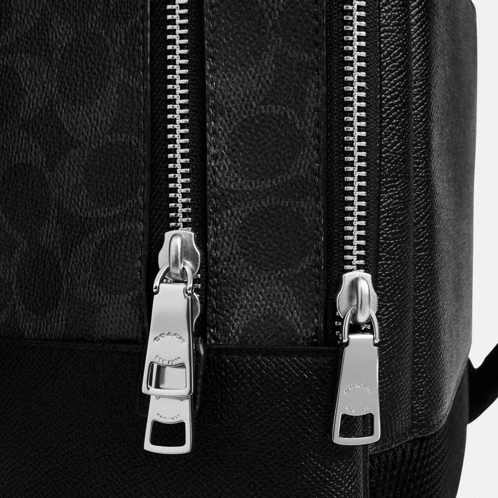 Coach Wade Backpack In Signature Canvas Black Signature