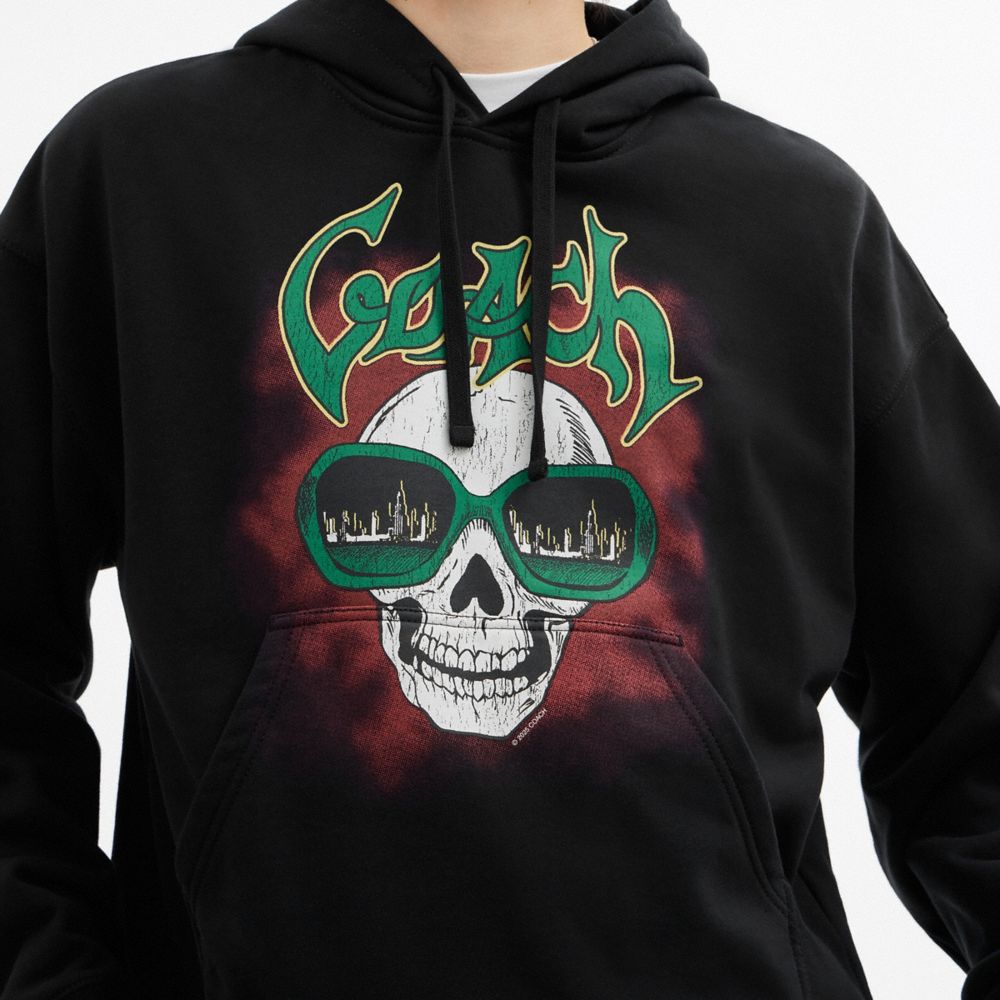 Coach Skull Hoodie Black