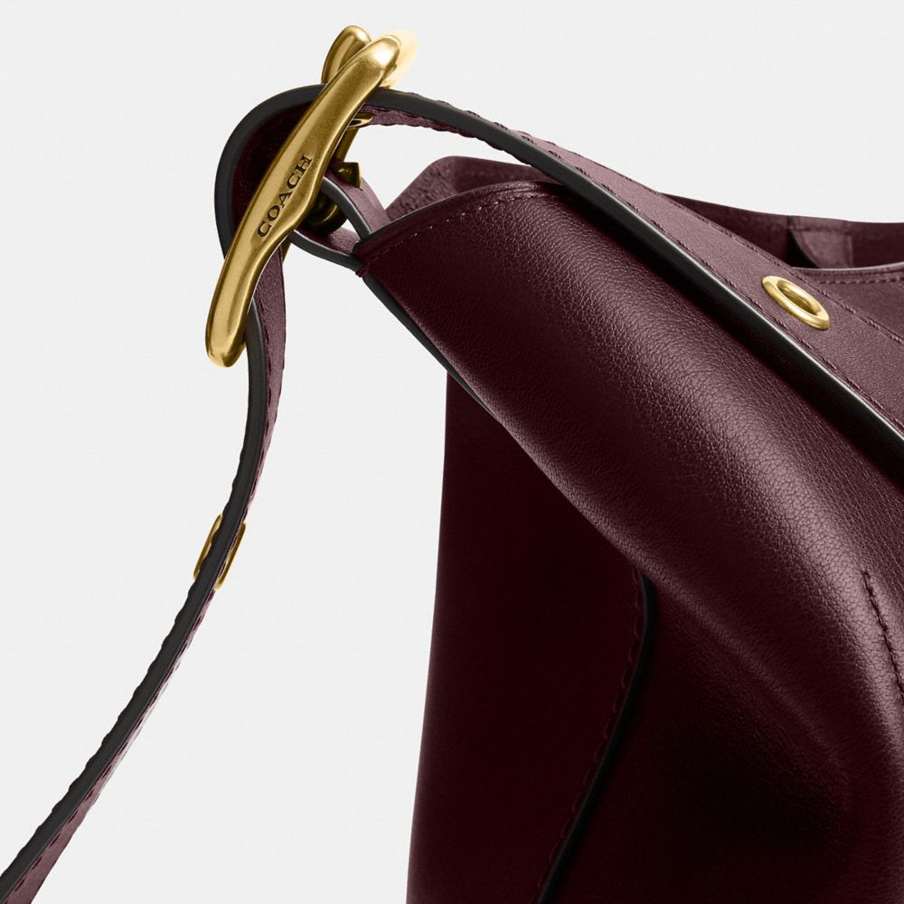 Coach Bleecker Bucket Bag Brass Merlot