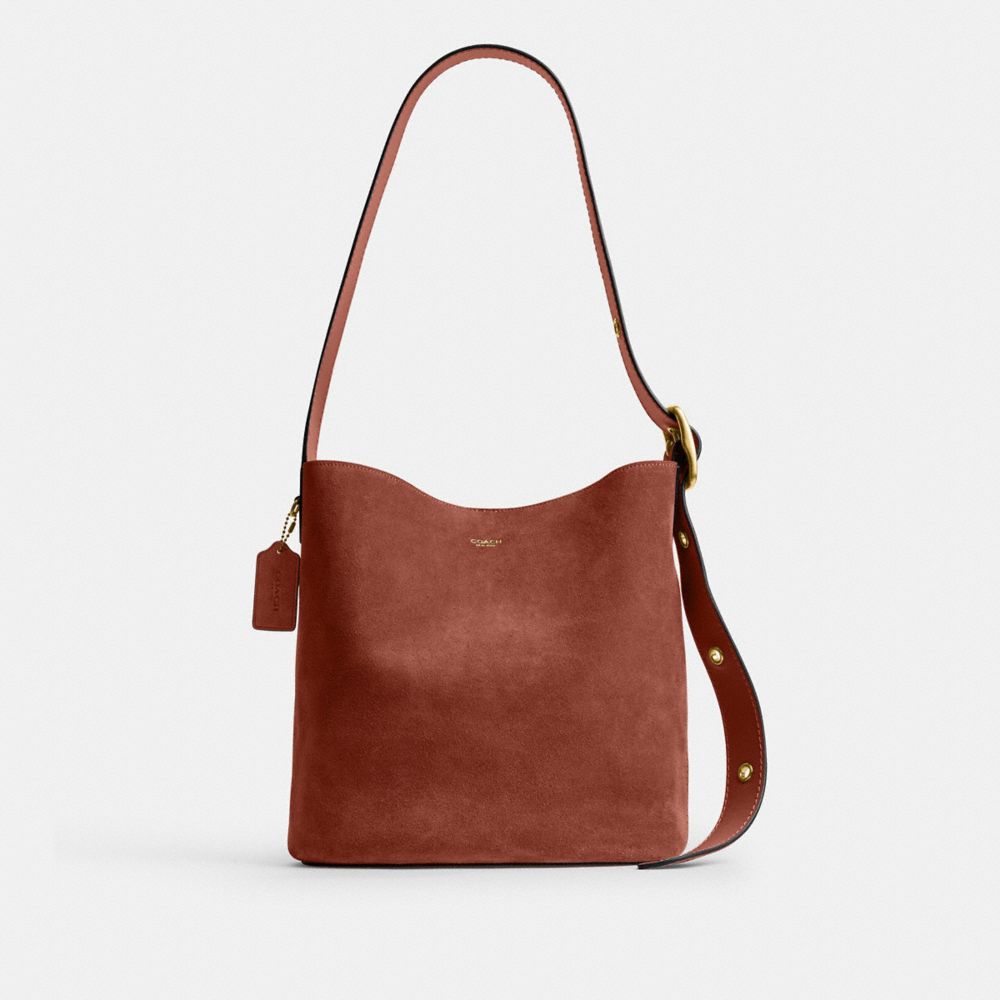 Coach Bleecker Bucket Bag Brass Clay