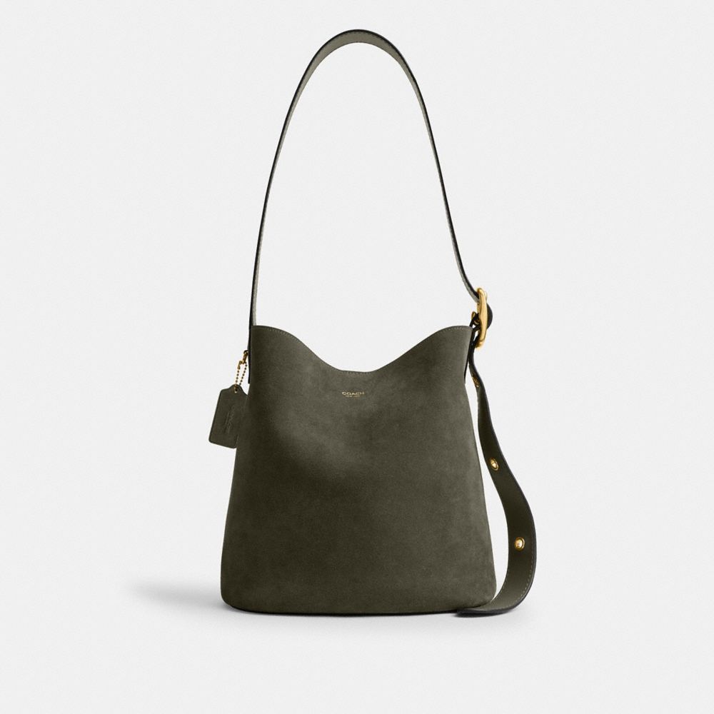 Coach Bleecker Bucket Bag Brass Olive