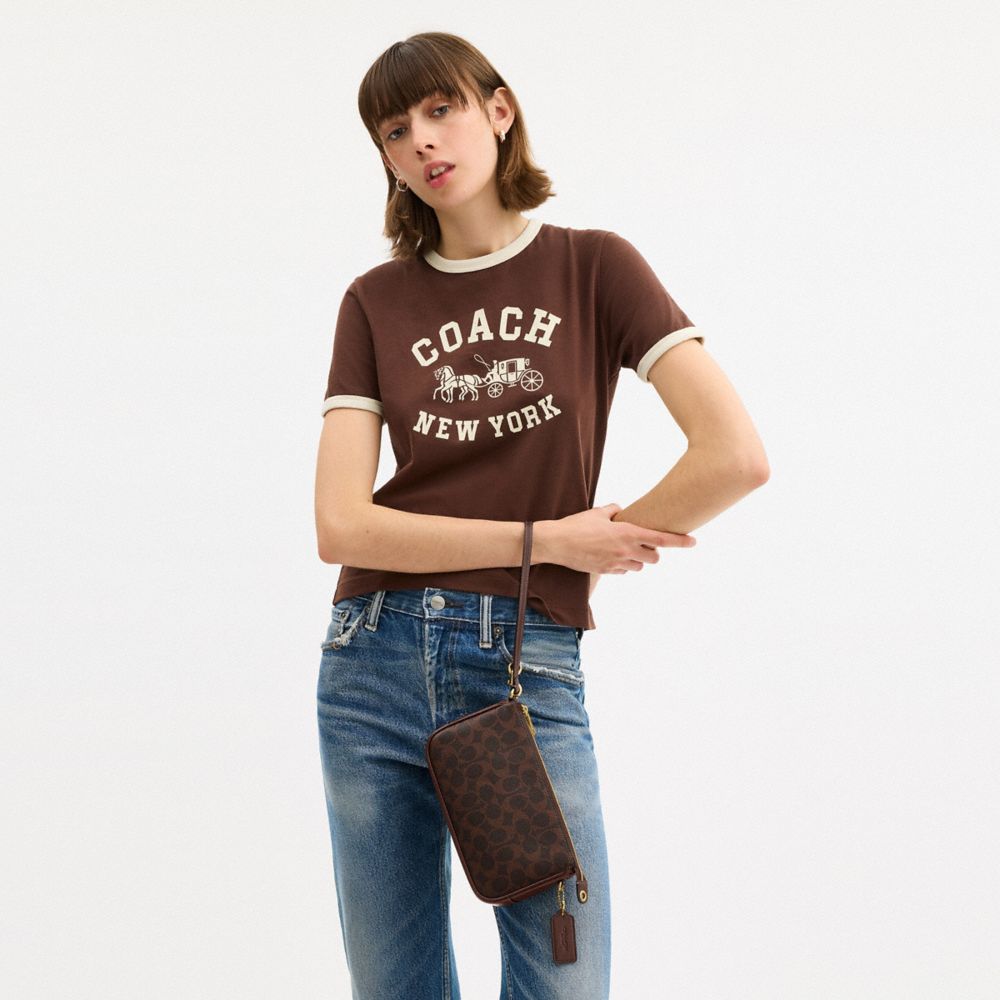 Coach Plaza Bag In Signature Canvas Brass Maple