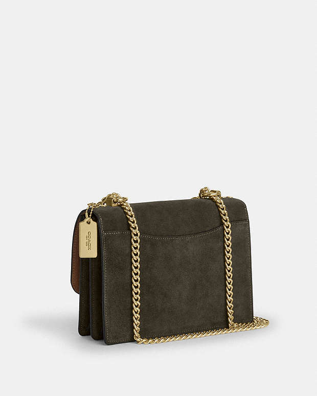 Klare Crossbody Bag In Signature Canvas Suede-Im-Army Green-Tan Suede-Im-Army Green-Tan