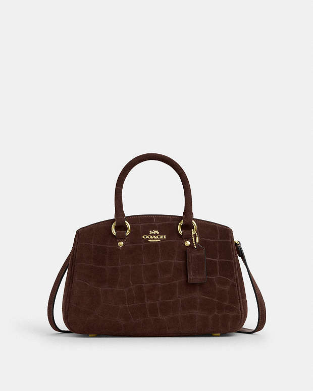 Savannah Small Carryall Bag Embossed Crocodile-Gold-Maple Embossed Crocodile-Gold-Maple