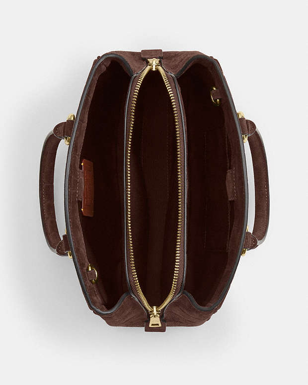 Savannah Small Carryall Bag Embossed Crocodile-Gold-Maple Embossed Crocodile-Gold-Maple