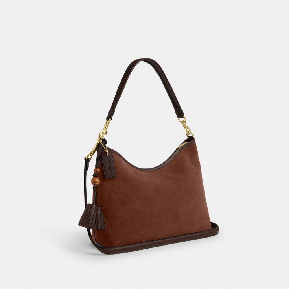 Coach Laurel Shoulder Bag With Tassels Im Vintage Brown Maple
